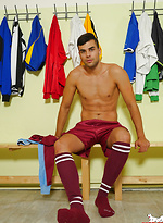 Joel Vargas solo in a locker room